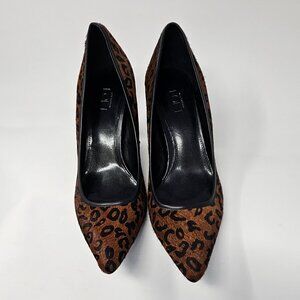 Ann Taylor LOFT Brown/Black Calf Hair Animal Print Pumps, Size 8M US